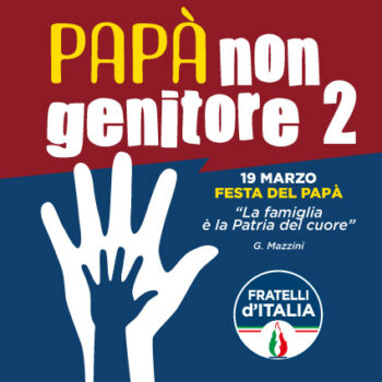 Fratelli d'Italia Lamezia promuove flash mob ribadire la contrarietà alla definizione di genitore 1 o 2