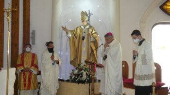 Lamezia Terme, mons. Schillaci celebra la Festa della Divina Misericordia al Santuario Diocesano San Giovanni Paolo II