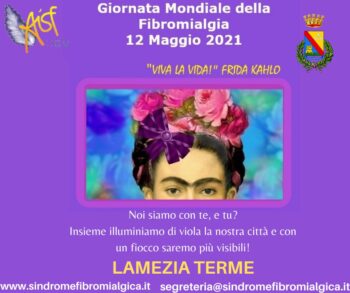 Il 12 maggio Giornata Mondiale della Fibromialgia, a Lamezia la Madonnina si illumina di viola