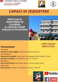 Unical, il modello educativo antimafia di don Pino Demasi e la storia del Centro Padre Puglisi di Polistena nel webinar di Barbiana 2040 e Istituto Ciliberto di Crotone