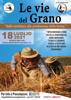 Falerna, domenica "Le vie del grano", quarto evento del Festival delle Erranze e della Filoxenia