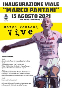 San Mango d'Aquino, il 13 agosto intitolazione viale a Marco Pantani