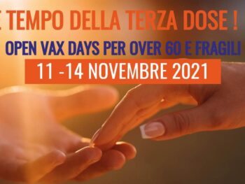 Covid - 19, vaccini: Open Vax Days per terza dose a over 60 e fragili