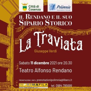 Al Teatro Rendano di Cosenza ritorna "La Traviata" di Giuseppe Verdi