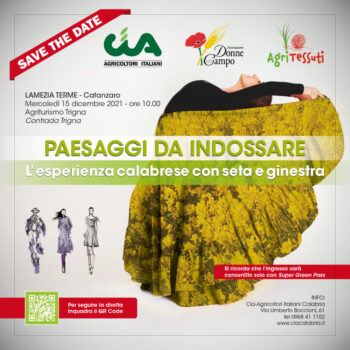 Lamezia Terme, il 15 dicembre il convegno “Paesaggi da indossare – L’esperienza calabrese con la seta e la ginestra”