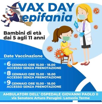 “Vax day Epifania” a Lamezia Terme, intensificata la campagna vaccinale anti covid dall’ASP di Catanzaro