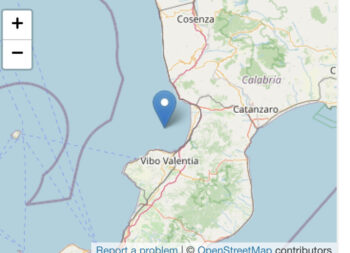 Scossa di terremoto in Calabria di magnitudo 4.3