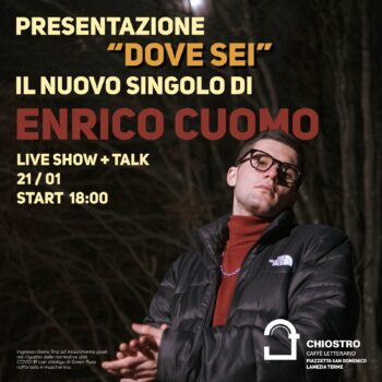 l rapper lametino, Enrico Cuomo, si presenta con un Live Show musical al Caffè letterario del Chiostro di San Domenico