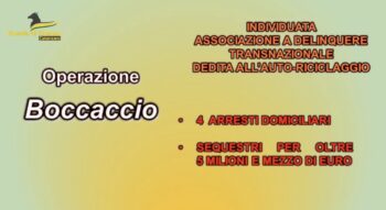 Operazione “Boccaccio”, arresti e sequestri per auto riciclaggio