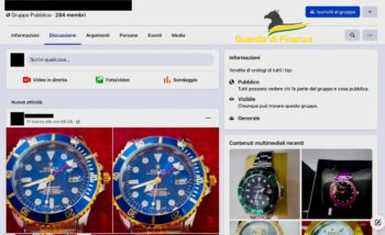 Sequestrate decine di orologi falsi messi in vendita sui social, una denuncia