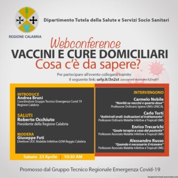 Il 23 aprile webconference su vaccini e cure domiciliari