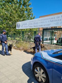 Controlli antidroga nelle scuole di Crotone, sequestrate dosi di marijuana e hashish