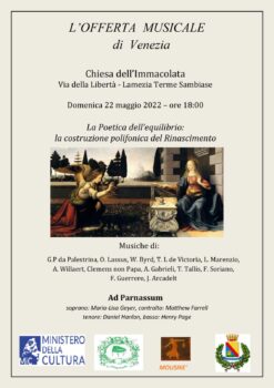 Stasera nella chiesetta dell’Immacolata “L’Offerta Musicale” di Venezia