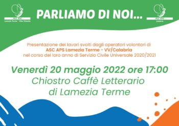 "Parliamo di noi, un anno di servizio civile", incontro domani al Chiostro di San Domenico