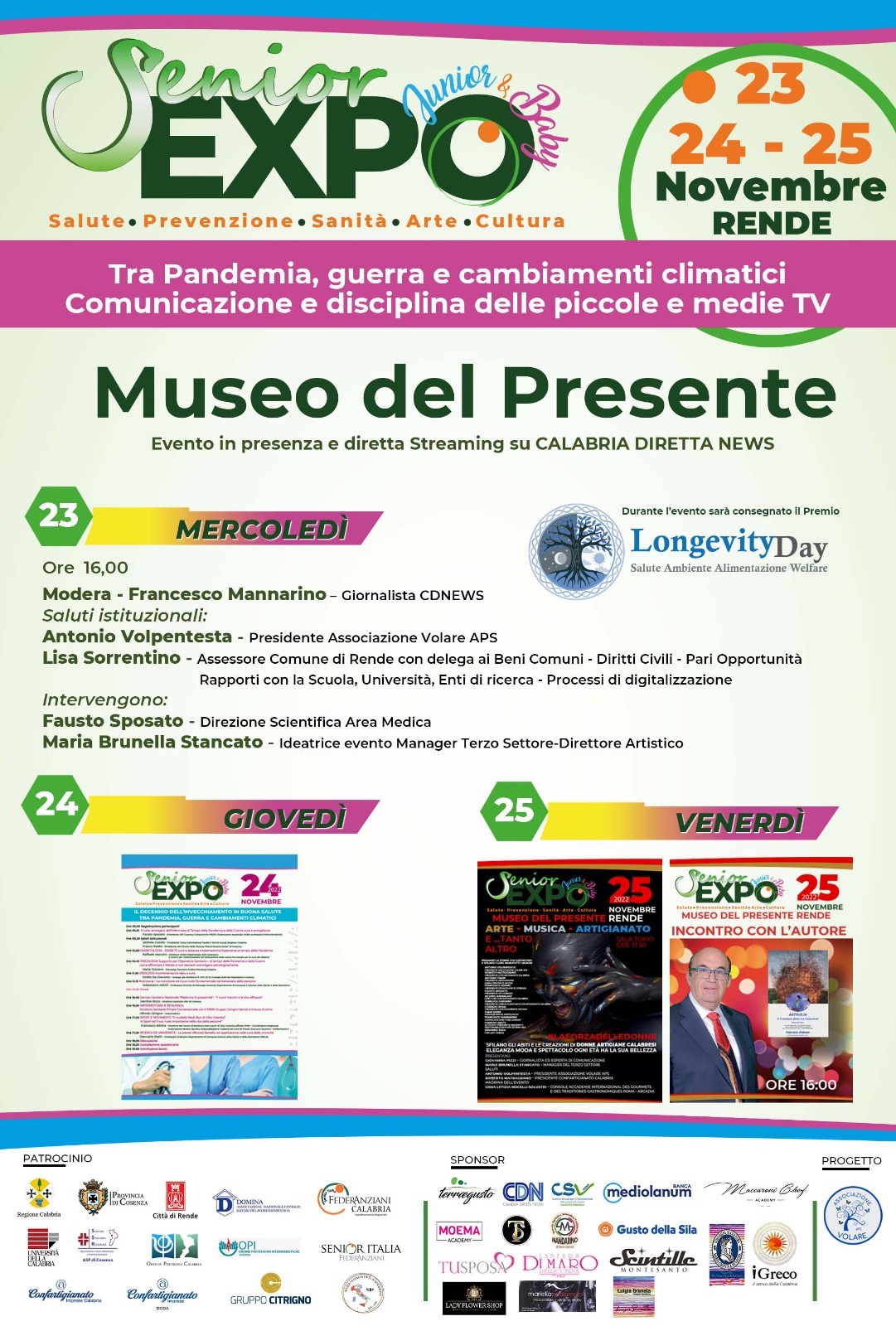 Senior Expo, a Rende 23-24-25 novembre la nuova edizione