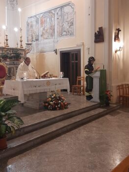 Lamezia, celebrata nel Santuario S. Francesco la Messa con i Vigili del Fuoco