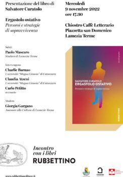 Lamezia, il 9 novembre presentazione del libro di Salvatore Curatolo “Ergastolo ostativo”