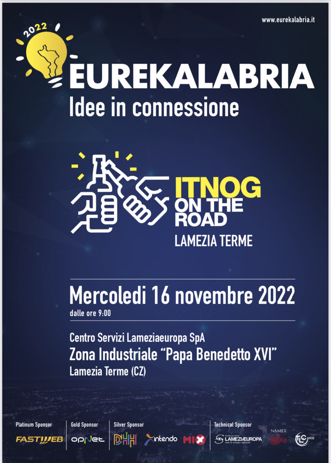 Lamezia, al via il 16 novembre “Eurekalabria, Idee in connessione”, la prima edizione dell’evento su internet, connettività e banda ultralarga