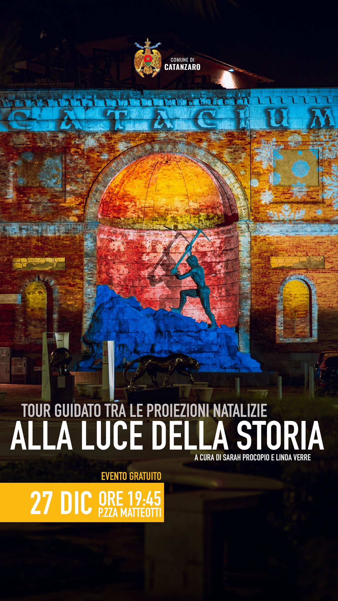 Catanzaro, “Alla luce della storia”, domani tour gratuito video proiezioni natalizie