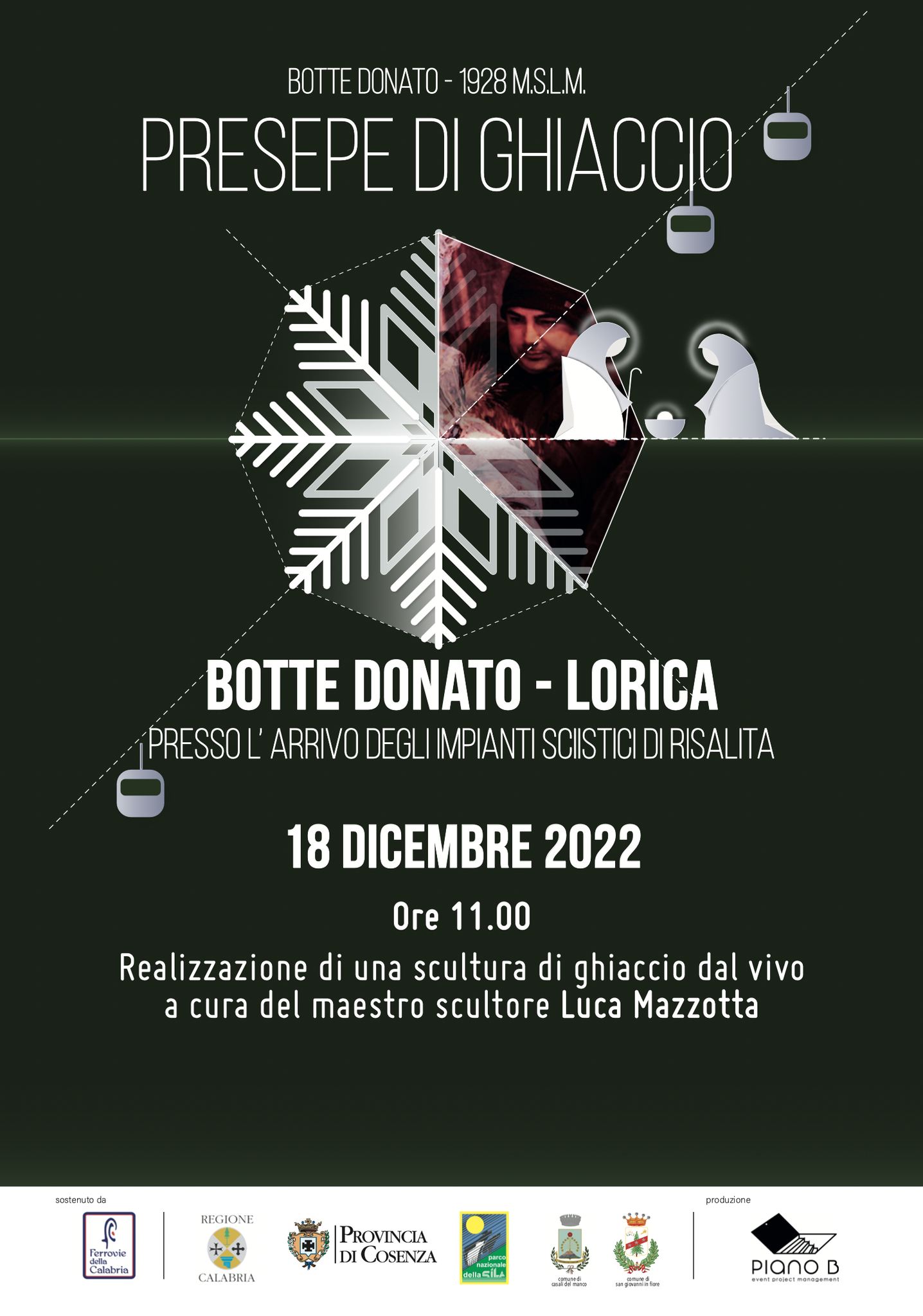 A Lorica, in Sila, spettacolare “presepe di ghiaccio” domenica 18 dicembre