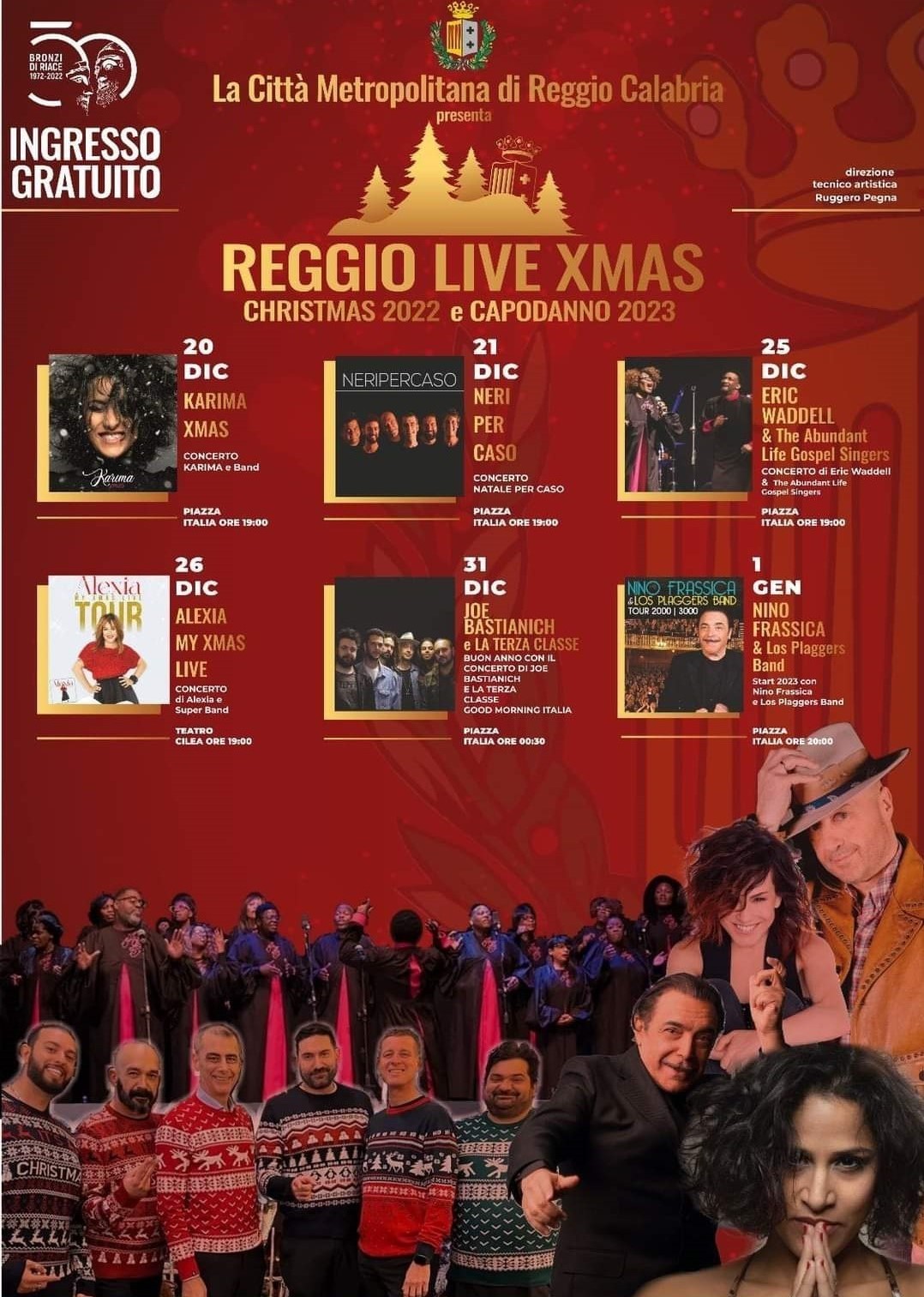 Al via stasera a Reggio Calabria con il concerto di Karima il “Reggio Live Xmas” della Metrocity. Eventi fino al 1° gennaio