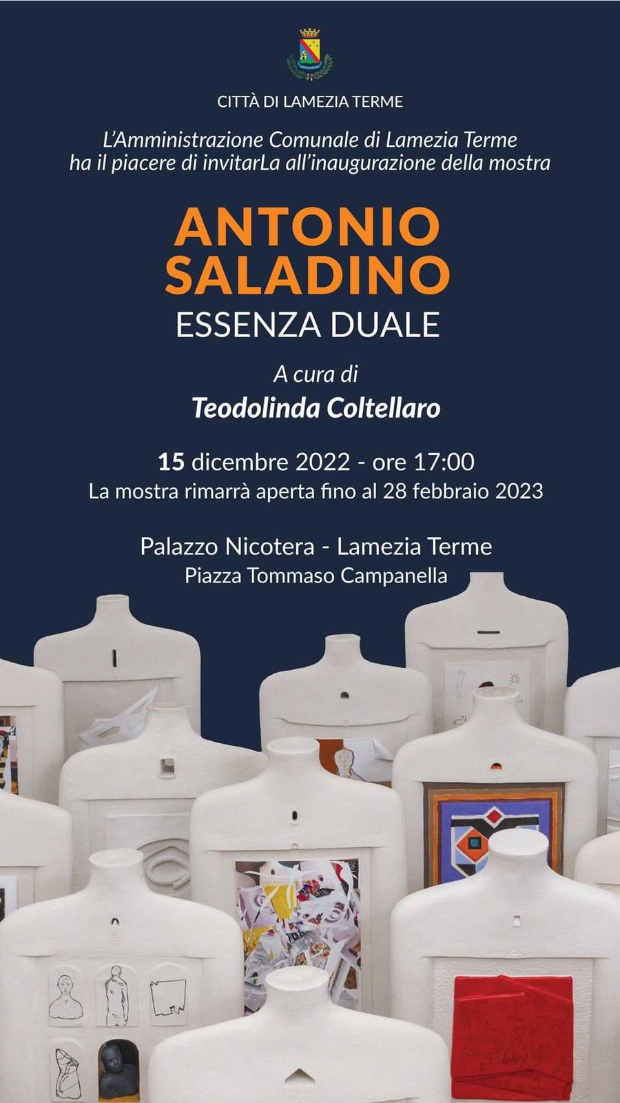 Lamezia, inaugurata la mostra “Essenza duale” di Antonio Saladino alla biblioteca comunale