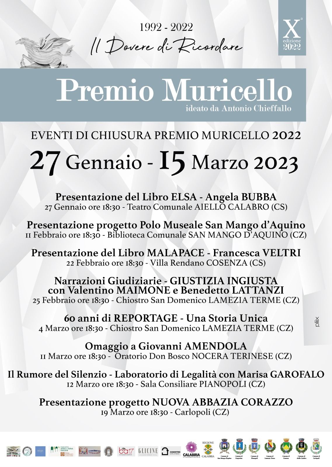 Ultima carrellata di eventi per la decima edizione del Premio Muricello