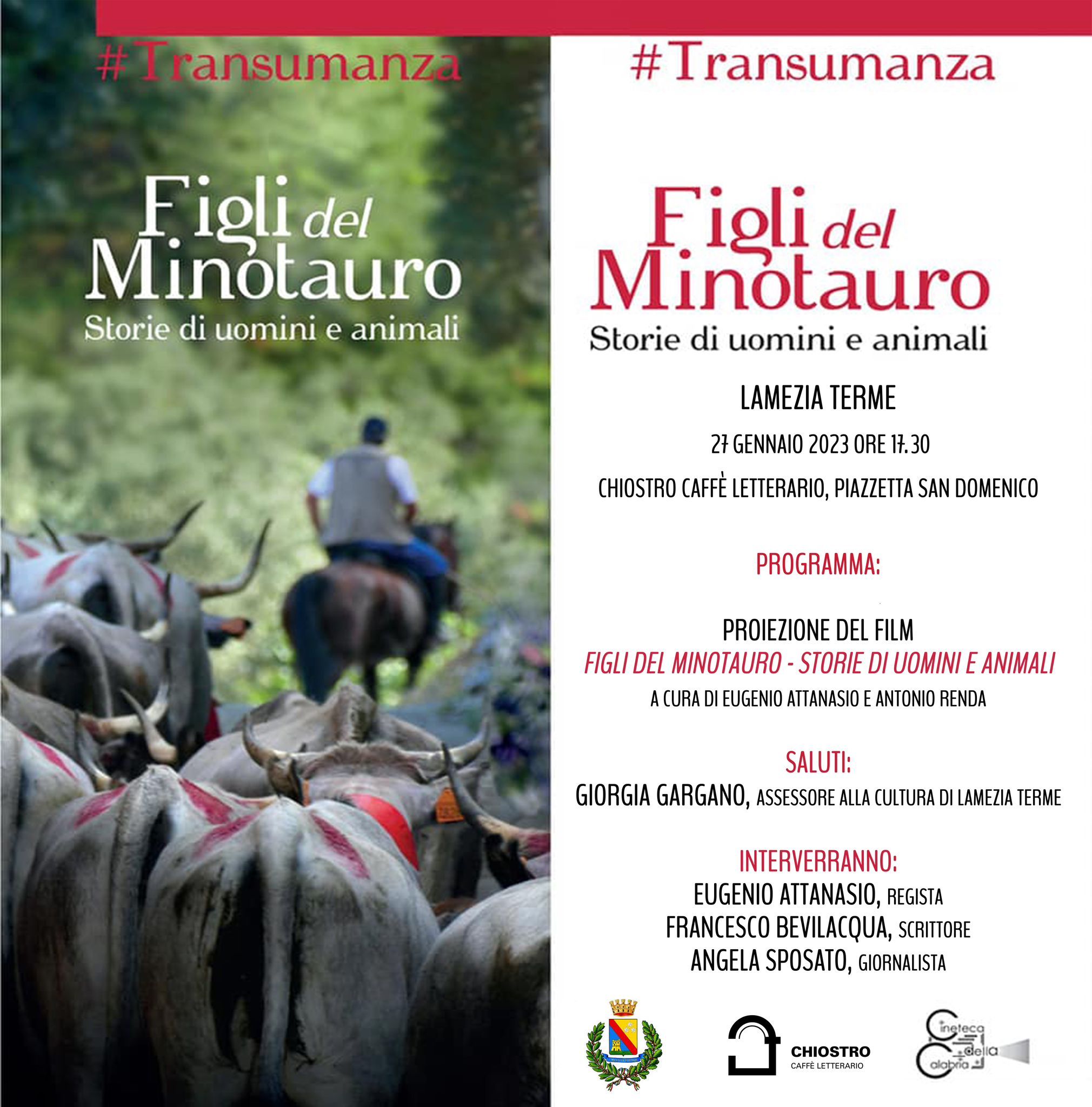 Lamezia, domani al Chiostro proiezione del documentario “I figli del Minotauro” di Eugenio Attanasio