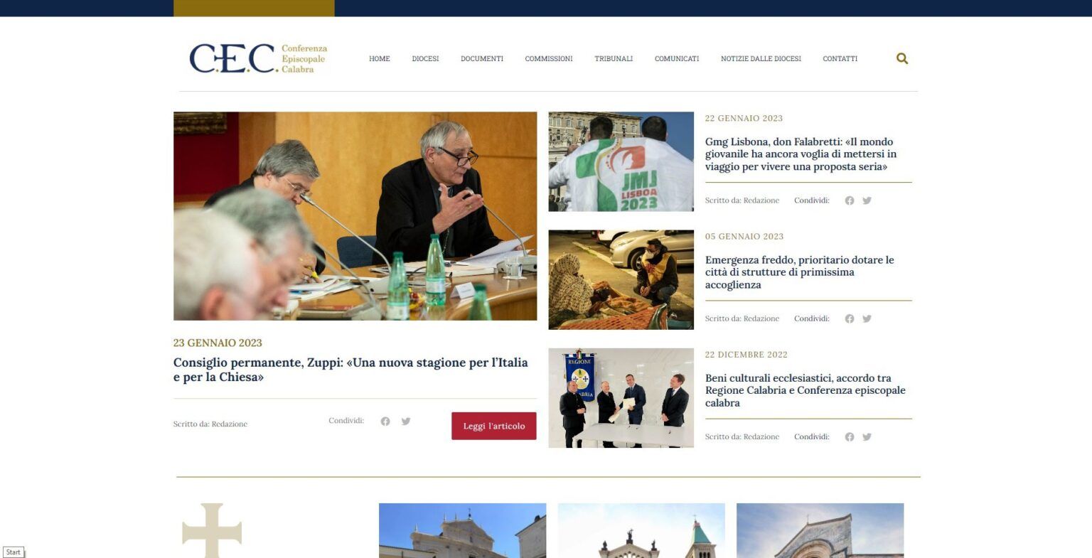 È online il nuovo sito della Conferenza episcopale calabra