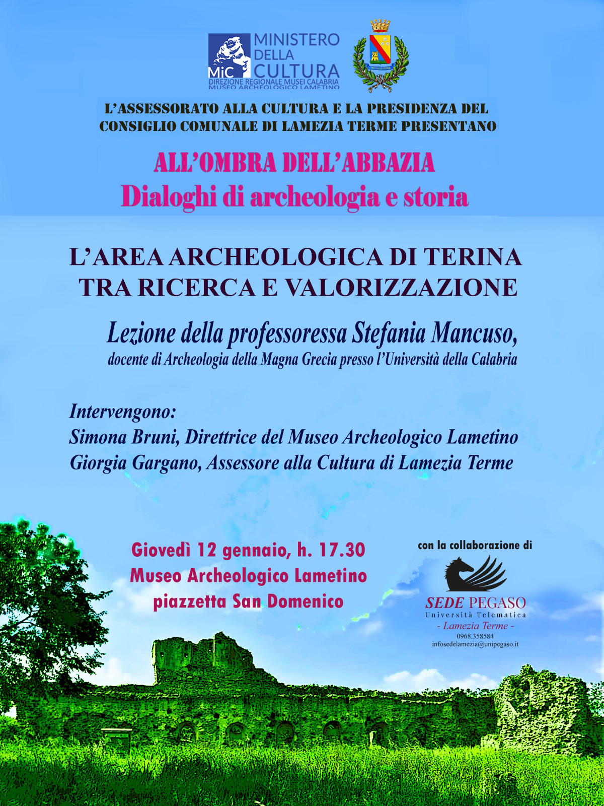 Lamezia, domani al Museo Archeologico Lametino la lectio "L’area archeologica di Terina tra ricerca e valorizzazione"