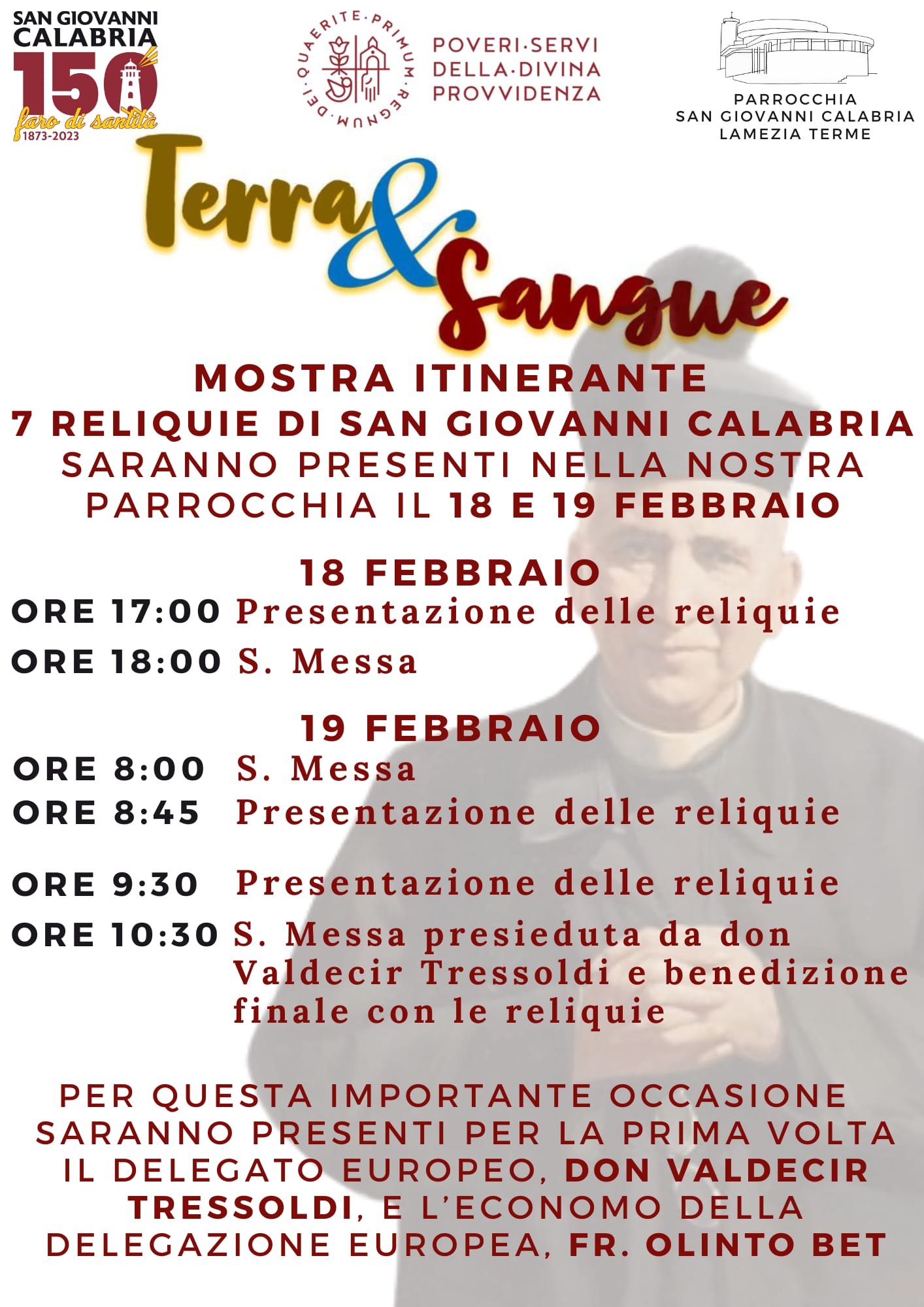 Lamezia, oggi e domani nella parrocchia San Giovanni Calabria la mostra itinerante "Terra&Sangue. St. John Calabria in the world"