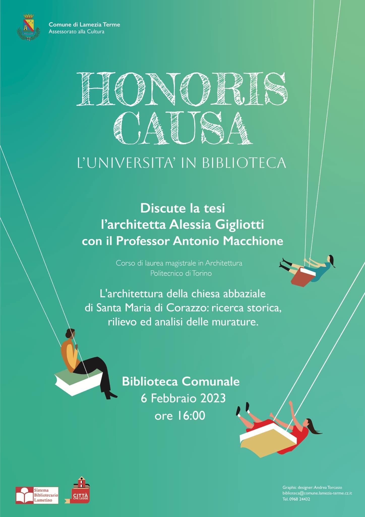 Lamezia, al via il 6 febbraio il ciclo di incontri “Honoris Causa”