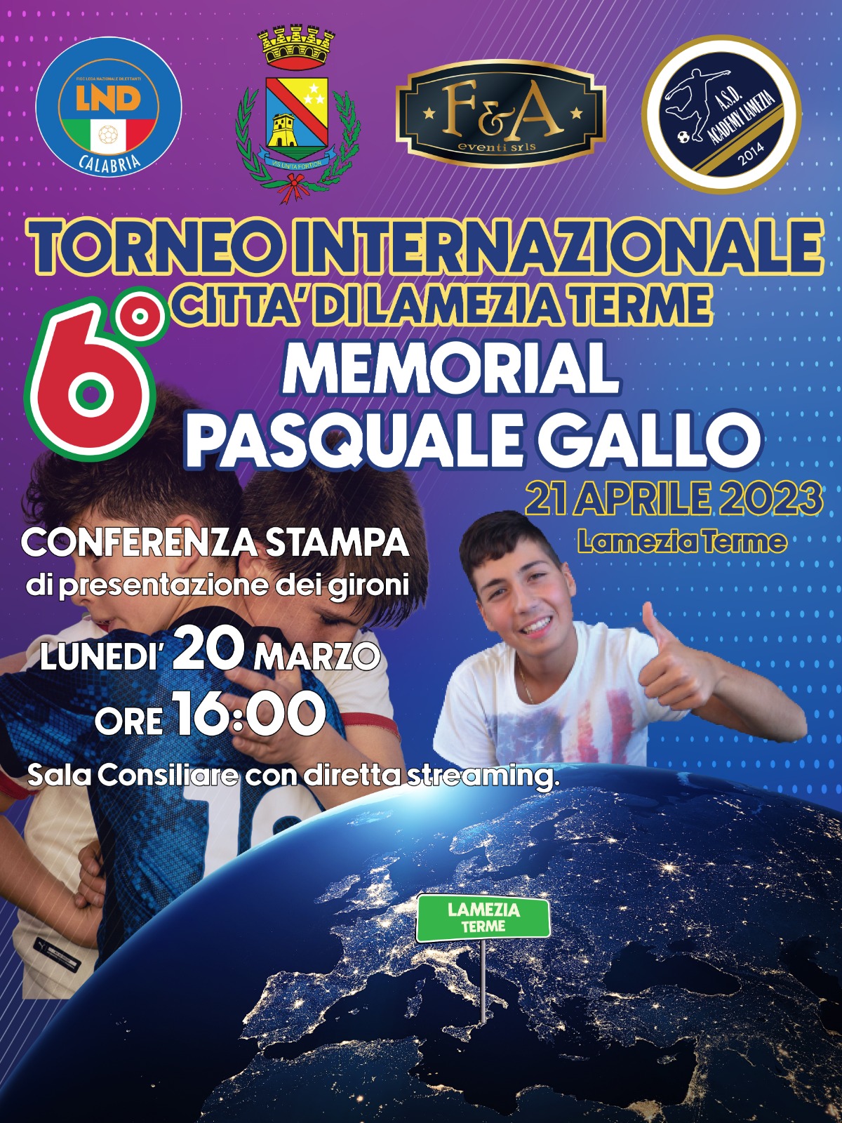 Torna l’appuntamento con il “Torneo Internazionale città di Lamezia Terme/Memorial Pasquale Gallo”