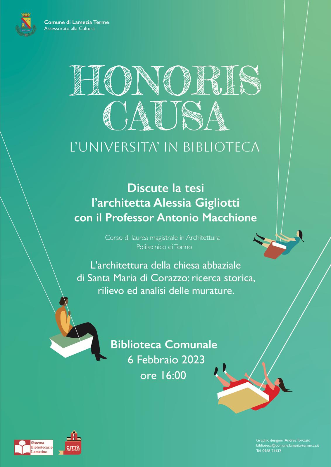 Lamezia, oggi il primo appuntamento della rassegna “Honoris Causa”