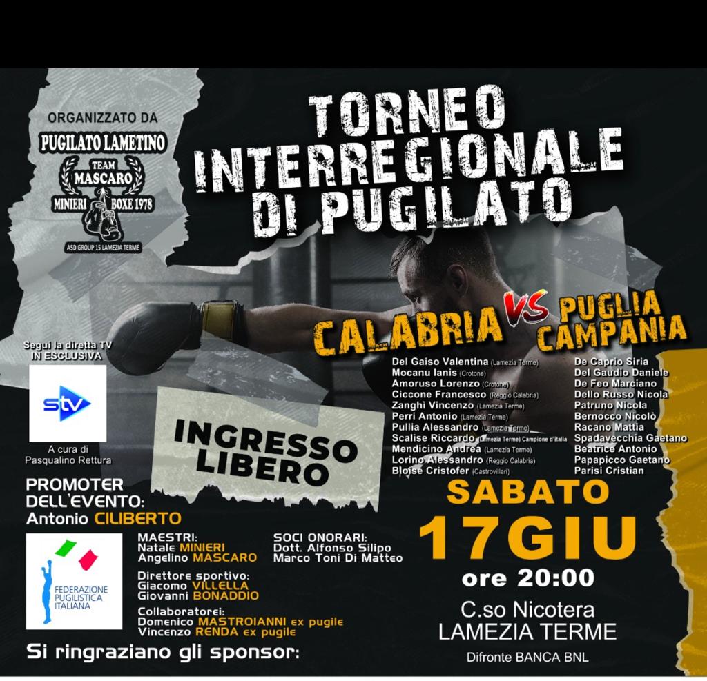 Lamezia, domani su corso Nicotera torneo interregionale di boxe