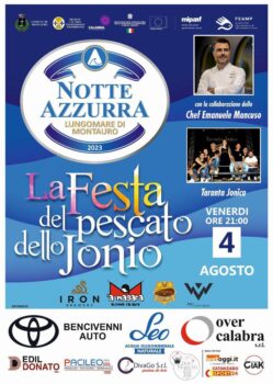 Il 4 agosto a Montauro la “Notte Azzurra”, la festa del pescato dello Jonio