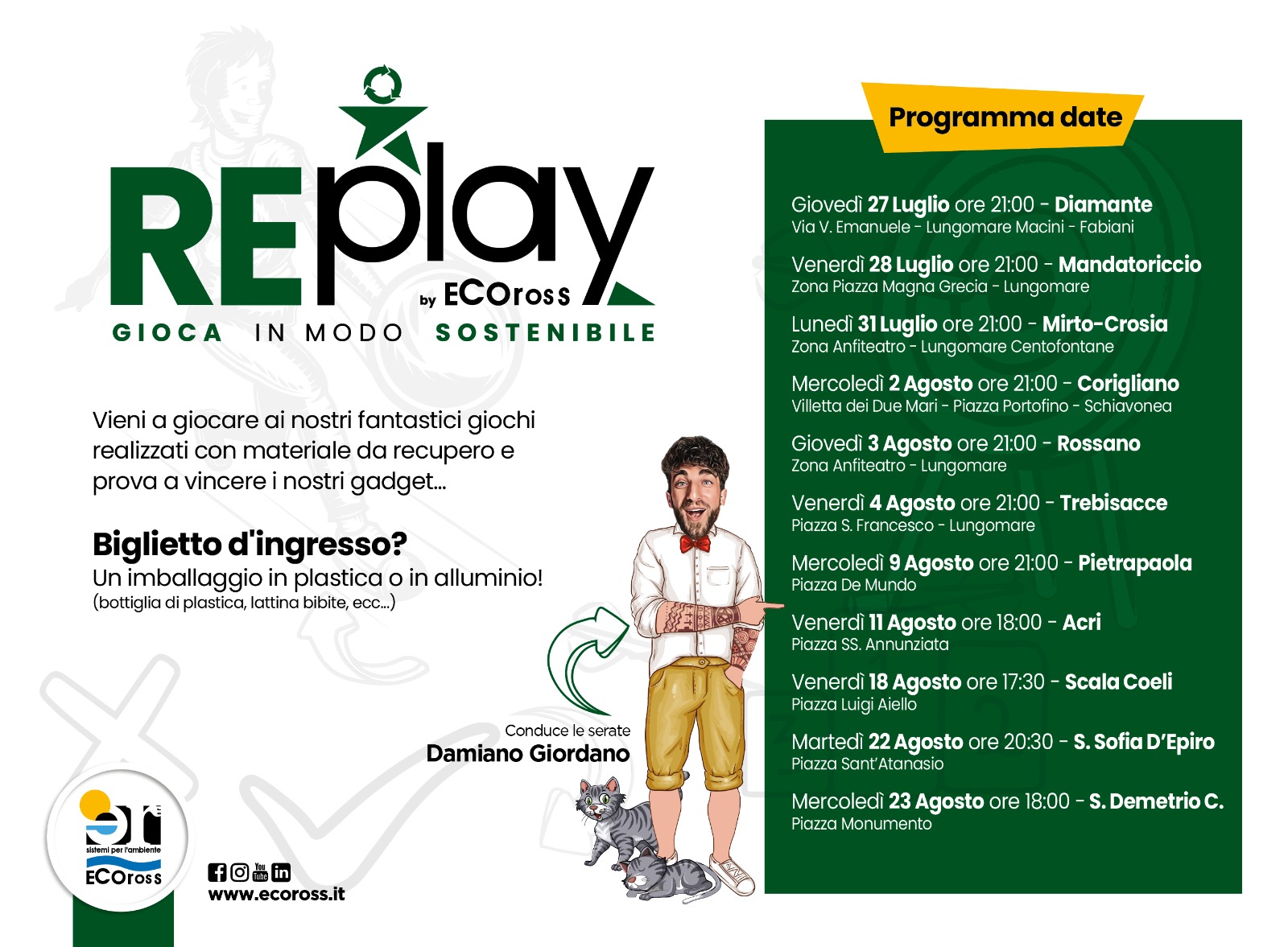 Ecoross presenta "RePlay", l’iniziativa itinerante dell’estate 2023