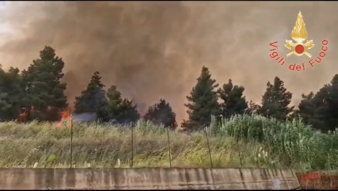 Catanzaro, vasto incendio nel quartiere marinaro, evacuate alcune abitazioni