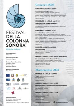 Dopo il successo della prima edizione, torna il Festival della Colonna Sonora in Calabria