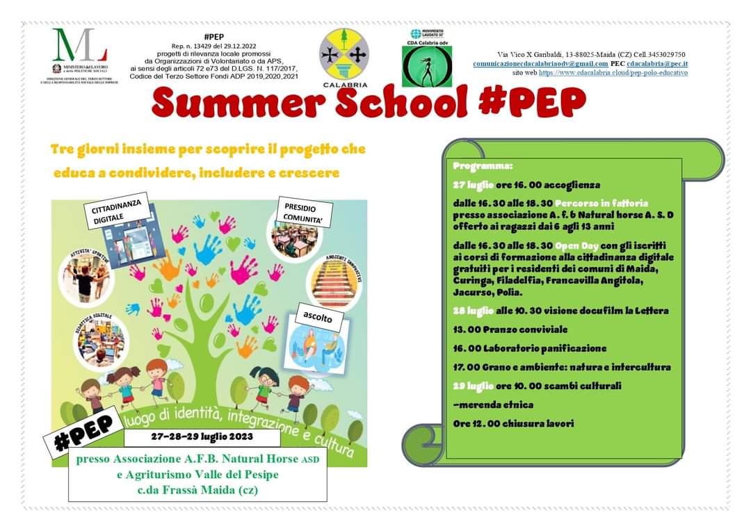 A Maida la Summer school, per imparare a condividere, includere e crescere