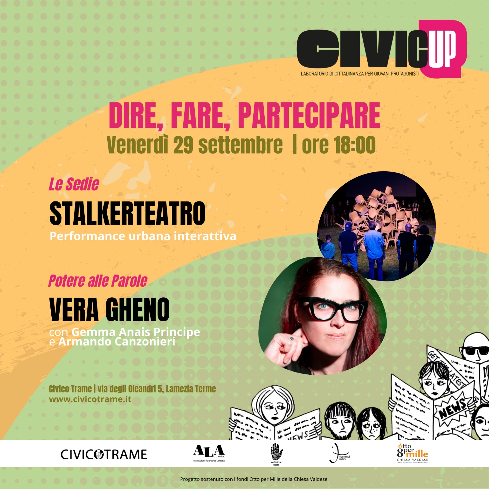 Civic Up “Dire, fare partecipare”: Vera Gheno e Stalkerteatro a Civico Trame venerdì 29 settembre