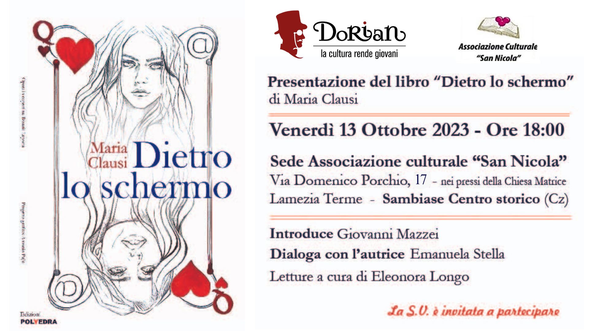 Lamezia Terme, il 13 ottobre presentazione ultimo libro del giudice Maria Clausi, "Dietro lo schermo"