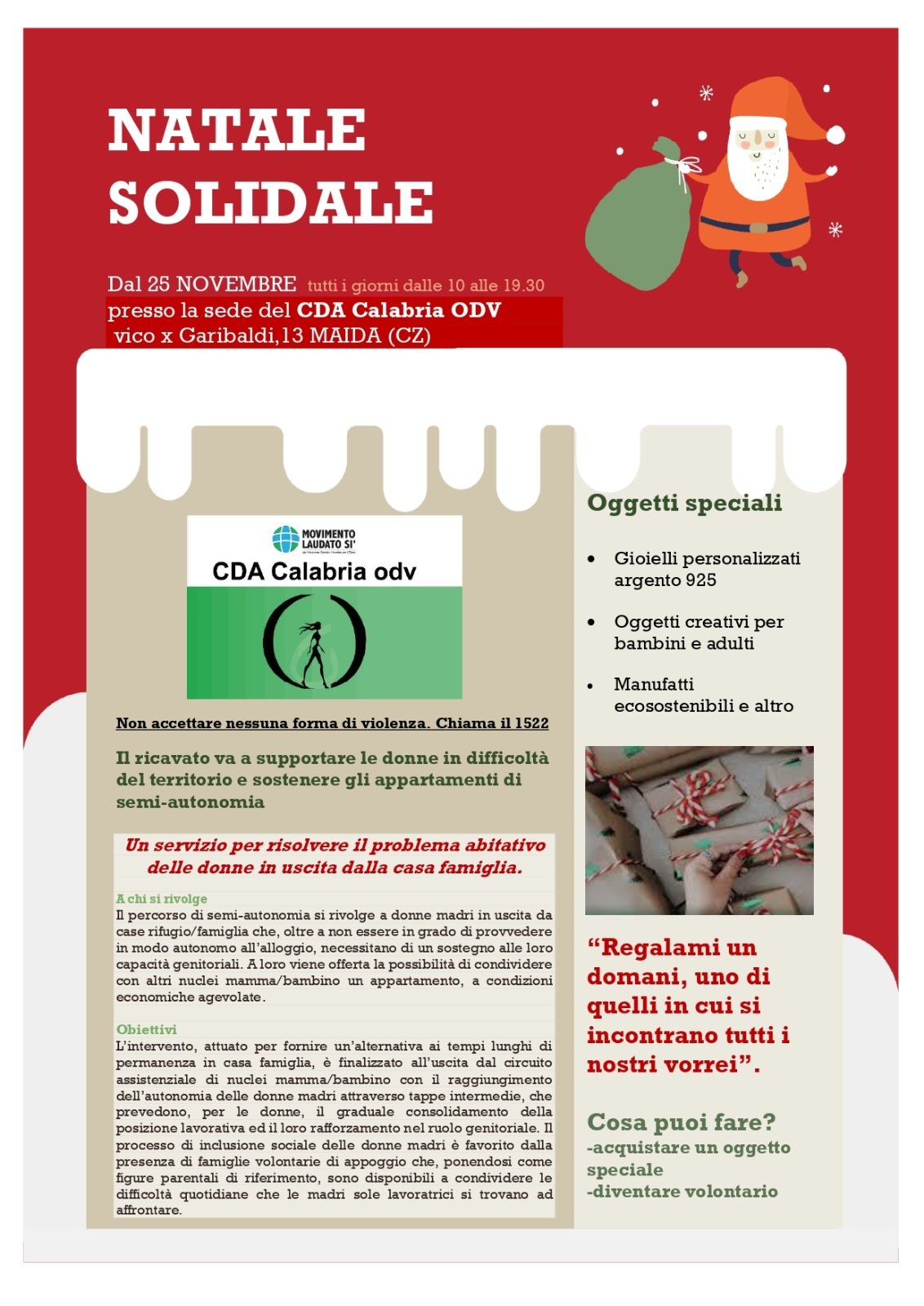 Natale Solidale Cda Calabria Odv