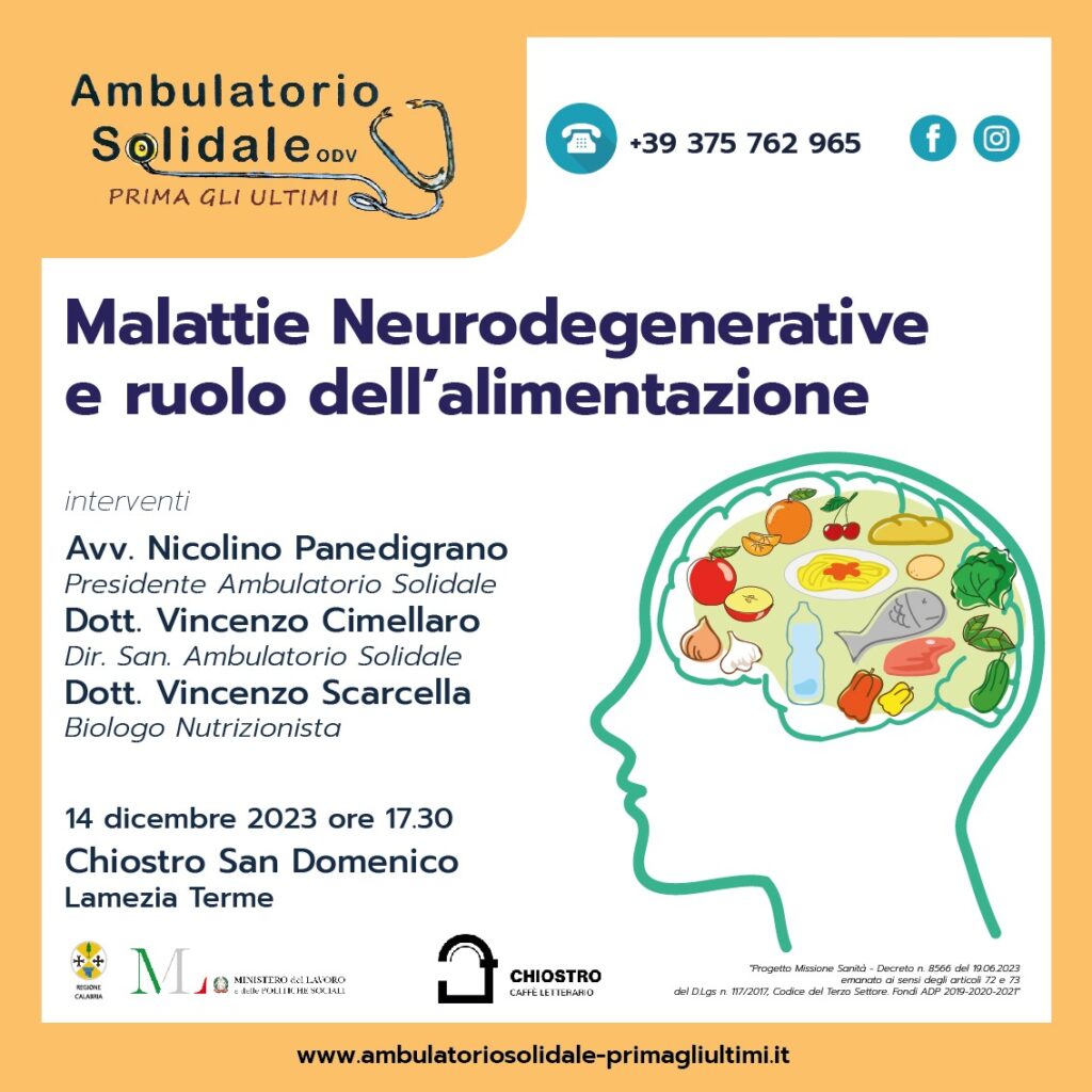 Incontro Alimentazione E Malattie Neurodegenerative Locandina