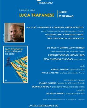 Il 29 gennaio a Lamezia Luca Trapanese presenta il suo libro “Non chiedermi chi sono”