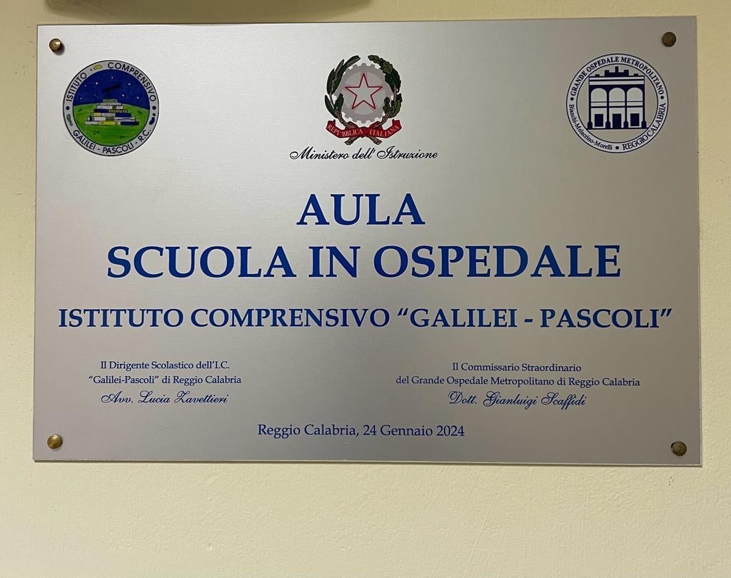 Reggio Calabria, inaugurata al Gom aula per la “scuola in ospedale” per piccoli pazienti di oncoematologia pediatrica