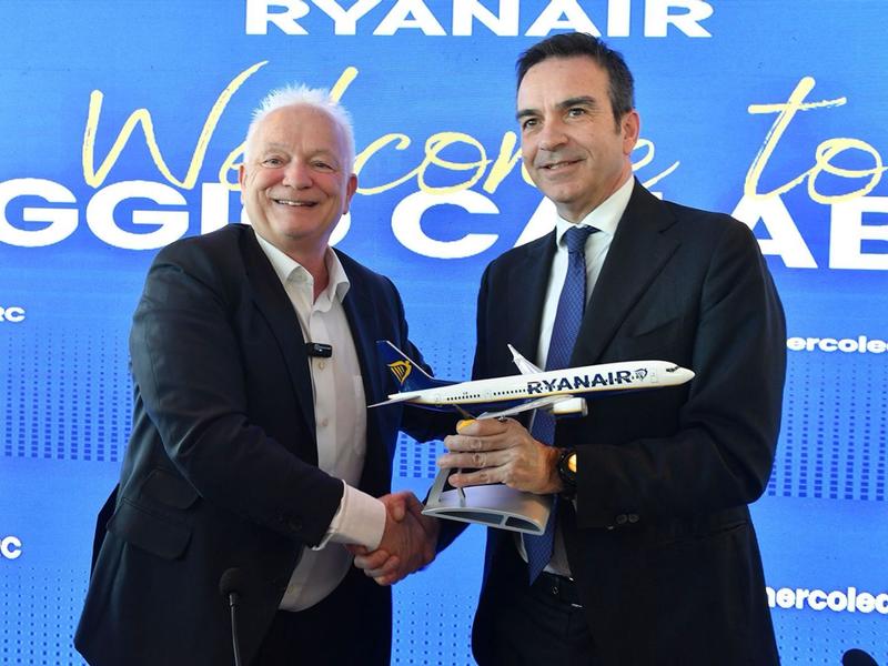 Ryanair attiva 12 nuovi collegamenti dalla Calabria, oltre 200 nuovi posti di lavoro per l'estate 24