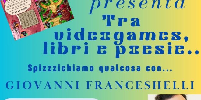 Lamezia Terme, tra videogame, libri e musica, martedì 27 febbraio a ''Pan"idiano'' incontro con Giovanni Franceschelli e Paolo Giudici
