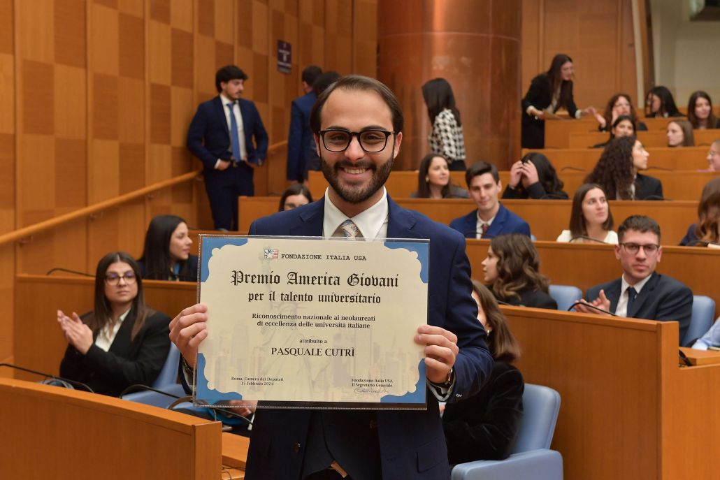 Premio America Giovani al lametino Pasquale Cutrì