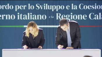 Fondo Sviluppo e Coesione: Meloni-Occhiuto firmano Accordo governo-Calabria, alla Regione risorse per 2,5 miliardi di euro